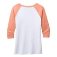 thumbnail image 6 of Yellow Rooster Women's Perfect Tri 3/4-Sleeve Female Raglan T-Shirt Heathered Dusty Peach/ White M, 6 of 6