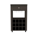 thumbnail image 3 of Bar Cart Bayamon, Twelve Wine Cubbies, Four Legs, Carbon Espresso Finish, 3 of 8