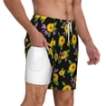thumbnail image 3 of Balery Daisies Flowers Mens Swim Trunks Swim Shorts for Men Quick Dry Inseam Beach Shorts with Compression Liner Pocket-3X-Large, 3 of 9