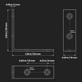 thumbnail image 2 of Repa Market Stainless Steel Phased Hole Corner Shelf L brackets - 1.18" x 1.18" Inch - Pack of 60 - Angle Bracket for wall shelf, wood furniture, cabinet shelving - 90 degree support corner C106, 2 of 3