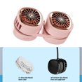 thumbnail image 4 of Ventilador de cuello colgante plegable USB carga de 360 ​​grados bolsillo fanáticos sin hojas corbatas eléctrico oficina de verano equipo de enfriamiento rosa Noticed HA059207-04B, 4 of 7