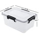 thumbnail image 5 of Paquete de 6 cajas de almacenamiento de plástico transparente de 12 cuartos con tapa con cierre para organizar el hogar y la oficina, 5 of 6