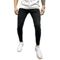 thumbnail image 2 of Men Jeans Sweatpants Sexy Hole Casual Summer Autumn Male Ripped Skinny Trousers Slim Biker Outwears Pencil Bottoms, 2 of 8