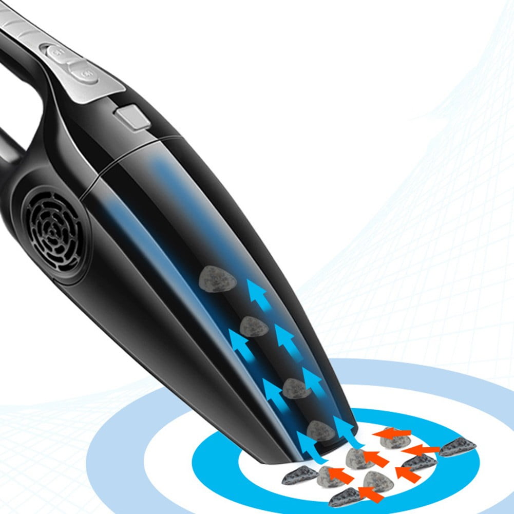 12V120W Suction Car Vacuum Cleaner Wet And Dry Dual Use Powerful Handheld Vacuum Black Fangkenuo