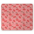 thumbnail image 1 of Cherry Mouse Pad, Continuous Design of Doodle Summer Fruit with Leaves on Gingham, Rectangle Non-Slip Rubber Mousepad, Dark Coral Reseda Green, by Ambesonne, 1 of 2