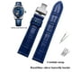 thumbnail image 3 of Correa de piel de vacuno de color azul y acero inoxidable para reloj Citizen Rossini 517793 de 14, 16, 18, 19, 20 mm, 21 mm, 22 mm y 23 mm, 3 of 5