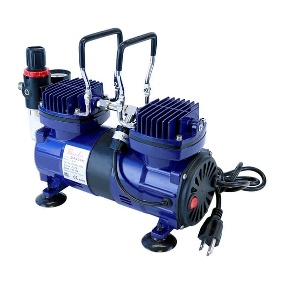 Paasche Dual Head 1/4 H.P. Compressor with Auto Shutoff & Regulator