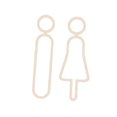 thumbnail image 3 of 2x Toilet Signs Wall Door Signage Modern Decorations Acrylic Toilet Door Sign Gold, 3 of 4