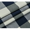 thumbnail image 5 of Kate Aurora Navy Blue Plaid Lodge Farmhouse Grommet Curtains, 54” x 84” (2 Panels), 5 of 6