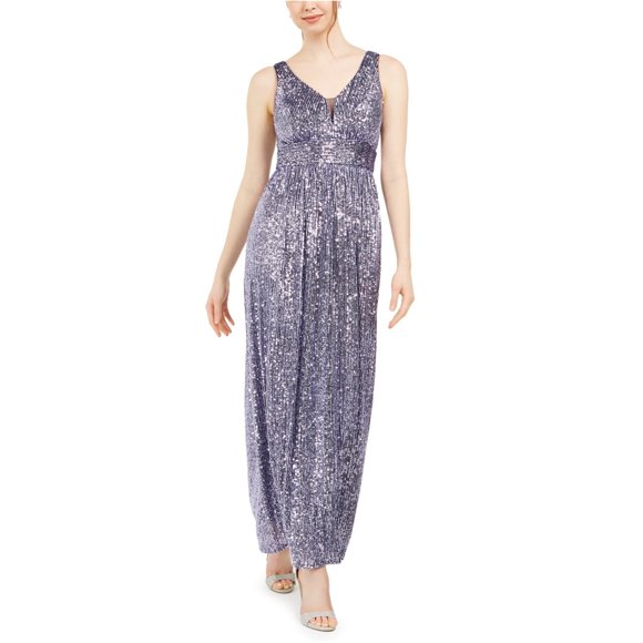Nightway Womens Sequin Gown Dress medblue 6