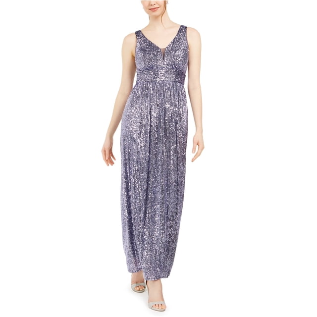Nightway Womens Sequin Gown Dress medblue 10