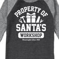 thumbnail image 3 of Instant Message - Property Of Santas Workshop Christmas - Toddler & Youth Raglan Graphic T-Shirt, 3 of 5