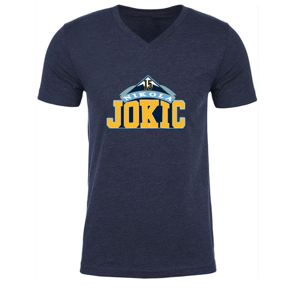 MENS V NECK Nikola Jokic Nuggets Logo Joker Shirt T-Shirt 2XL