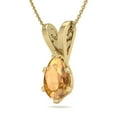 thumbnail image 5 of SuperJeweler 3/4 Carat Pear Shape Citrine Necklace In 14K Yellow Gold Over Sterling Silver, 18 inches for Women, 5 of 6