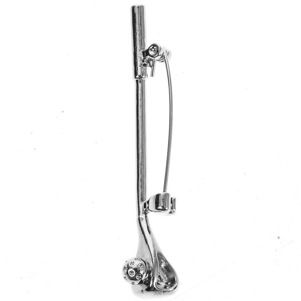 Broche de golf con forma de prendedor deportivo, broche creativo de cobre con forma de palo de golf de circonita y cristal, para trajes y vestidos de hombre y mujer