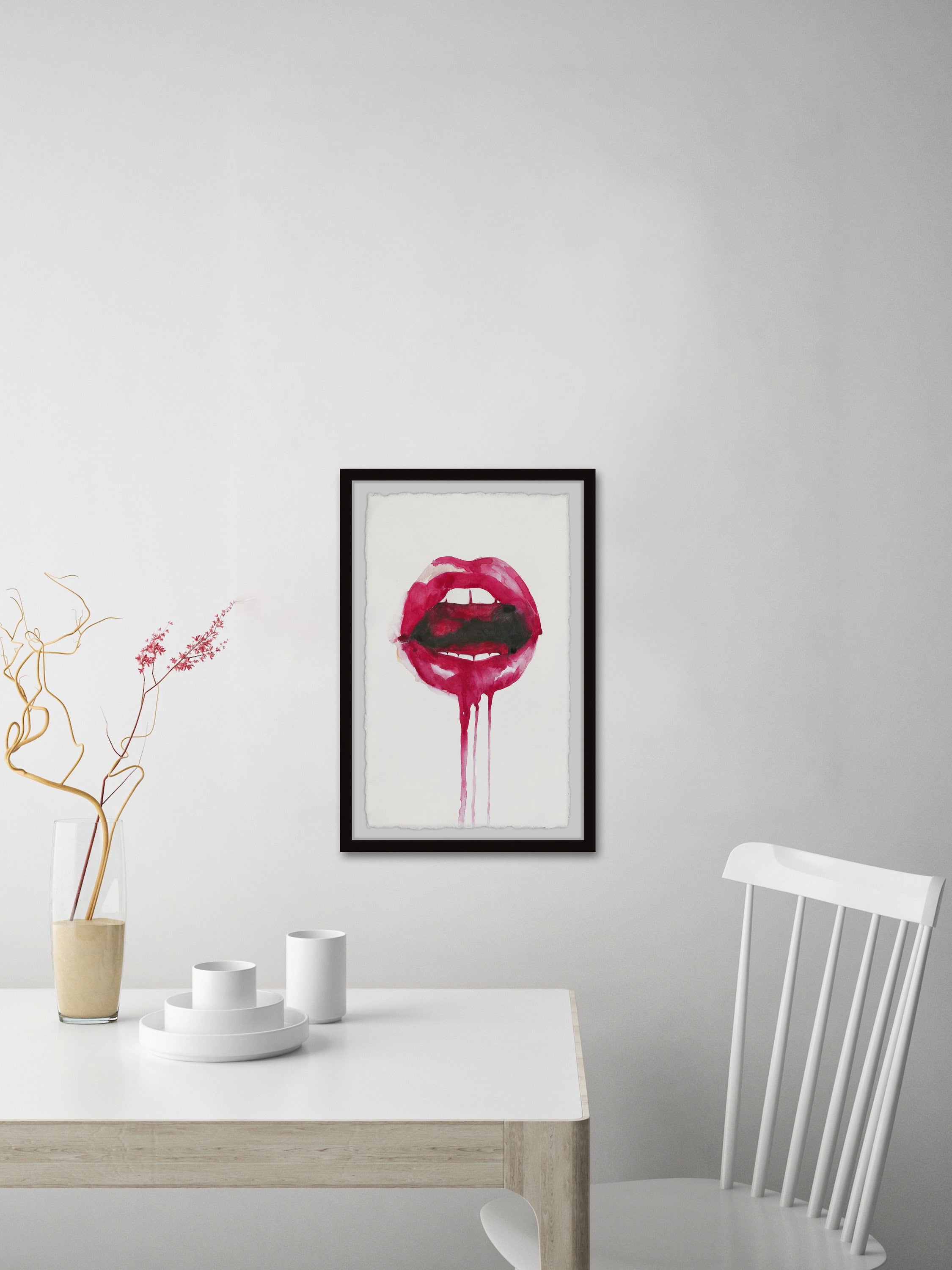 Marmont Hill "Adorable Lips" Framed Painting Print