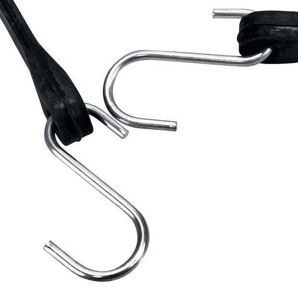 Surtek Strap Rubber Tarps Straps, 79cm, Black, with Steel Hooks