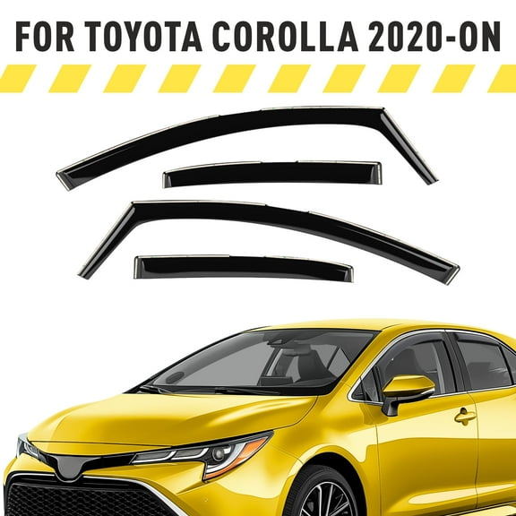 AEROGUYS Extra Durable Window Deflectors in-Channel Window Visors Rain Guards Fit for Toyota Corolla 2020-2025 Sedan, Sun Visors, Wind VentVisors, Exterior Car Accessories - 4 pcs. AG0737