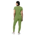 thumbnail image 2 of Adar Pro Movement Booster Scrub Set For Women - Sweetheart V-Neck Scrub Top & Yoga Jogger Scrub Pants - P9400 - Spring Leaf - XL, 2 of 7