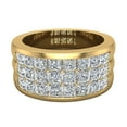 thumbnail image 4 of Three Row Princess Cut Diamond Wedding Band Half-way 2.40 CTW 14K Gold (G,I1), 4 of 5