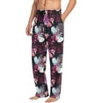 thumbnail image 4 of Men's Pajama Pants with Pockets Sleepwear Lounge Pants Stretch Casual Exotic Butterfly Tie Dye Print, 4 of 6