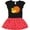 Black & Red with Polka Dots, variant on Inktastic Orange Fruit Gift Toddler Girl Dress