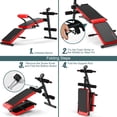 thumbnail image 3 of Demifill Multi-function Sit Up Bench, Adjustable Weight Bench with 5 Positions, Adjustable Sit Up Bench with LCD Monitor, Foldable Workout Bench for Home Gym Fitness & Strength Training, Red, 3 of 7