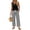 Black01, variant on AzureSilk Two Piece Sets for Women Summer Spring Outfits Tank Square Neck Sleeveless Vacation Lounge Wide Leg Pants Set