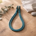 thumbnail image 2 of Blue Magnetic Curtain Tieback – Double Braided Cord with Wooden Tips, 2 of 8
