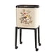 thumbnail image 1 of Cubo de basura de cocina con ruedas, moderno, con soporte elevado y tapa a presión, para reciclaje. blanco lechoso, 1 of 9