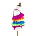 thumbnail image 4 of Kid Girls Cute Rainbow Ruffle Layer One-Piece Adjustable Straps Swimsuit Beach Bathing Suit, 4 of 13