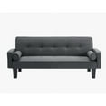 thumbnail image 4 of MEGA fabric sofa, medieval love seat sofa furniture, with pillows, living room button tufted sofa, pull point design, 4 of 9