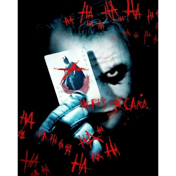 Heath Ledger as The Joker Here's My Card 24x30 inch movie poster