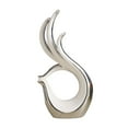thumbnail image 2 of Esquirla Art Ceramic Statue Sculpture Unique Figurine Home Table Decoration Home Decor for Dining Room Office Porch Party Shelf White argent, 2 of 8