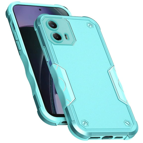 Designed for Motorola Moto G Stylus 5G 2024 Slim Tough Shockproof Hybrid Heavy Duty Dual Layer TPU Bumper Rugged Rubber Defend Armor Phone Case Cover [Teal Blue]