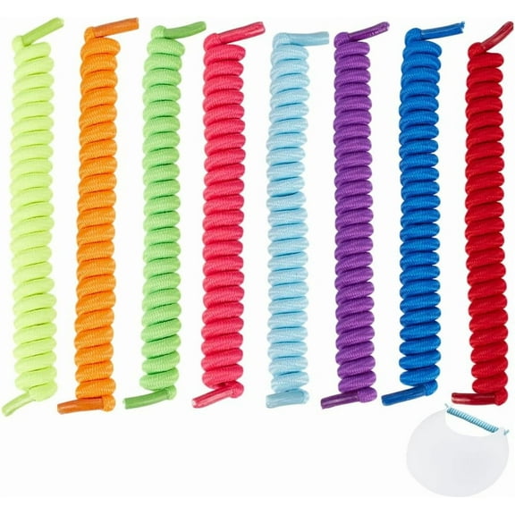 8 Pairs 8 Colors Sun String Visor Cord Curly Shoelaces Replacement Elastic Shoe Lace for Foam Sun Hat Sports Sports Shoes MulticolourMixed Color