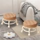 thumbnail image 5 of Taburete giratorio con ruedas de plástico para el hogar, taburete bajo para sala de estar, asiento móvil, taburete de plástico, 5 of 6