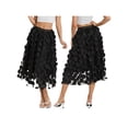thumbnail image 3 of LMLYSoH Women Tulle Tutu Skirt Solid Color 3D Dot Elastic Mesh Fairy A-Line Skirt for Beach Party Streetwear, 3 of 9