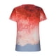 thumbnail image 5 of Fiudx Ofertas Flash Del Día Solo En Línea Top de Camiseta con Decoración de Botones Estampados con Cuello En V de Manga Corta para Mujer, 5 of 5