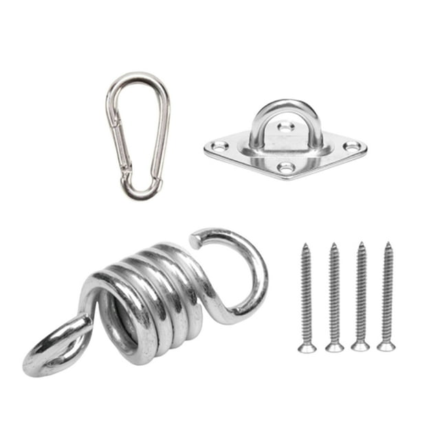 KAKOWELY M8 Balançoire de Hamac d'Extérieur Ensemble d'Accessoires pour Réparation de Hamac d'Extérieur (Argent), 4,45 Pouces X 1,54 Pouces X 1,54 Pouces