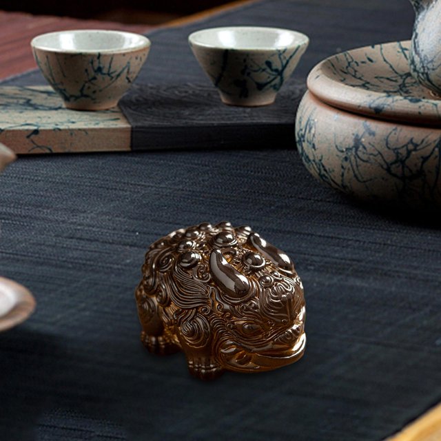 Pisapapeles para mascotas de té, decoración de mesa de té de resina en miniatura, accesorio para té Kungfu, estatua, adorno de Pixiu para mesa de Color B