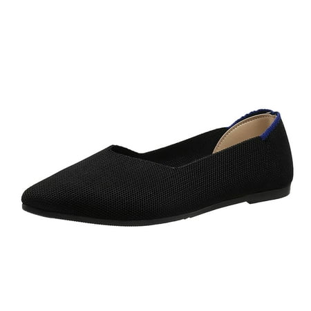 

Women Flat Shoes Ladies Fashion Solid Color Breathable Mesh Pointed Comfort Flat Casual Shoes