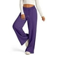 thumbnail image 5 of Resicozy Oversized Wide Leg Sweatpants Women Baggy Lightweight High Waisted Athletic Pants with Pockets Y2k Causal Palazzo Pant Purple 2XL, 5 of 6