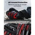 thumbnail image 3 of Guantes de moto de invierno KEMIMOTO Rainproof Red para hombre XL, 3 of 7