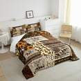 thumbnail image 2 of Western Comforter Set Cowboy Full Size Bedding Sets Wild West Desert Bull Skull Comforter for Teensd Youth, Sunflower Cowhide Rustic Style Duvet Set Geometry Grid Boho Bedding Western Decor, 2 of 5