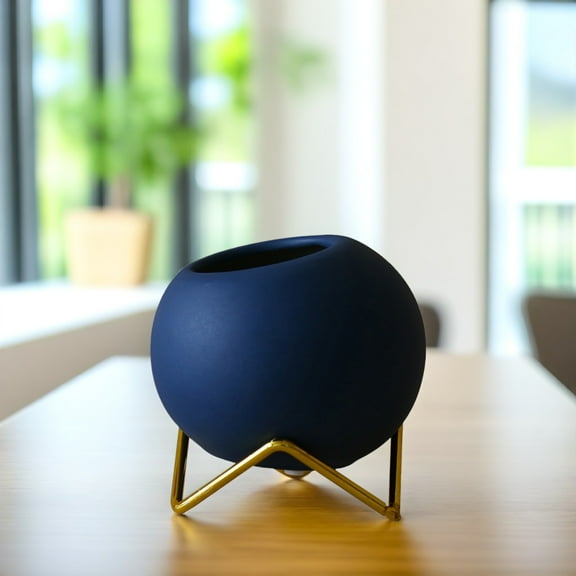 Masteelf  Small Flower Pots Succulent Planter Round Artificial Plants Indoor Office