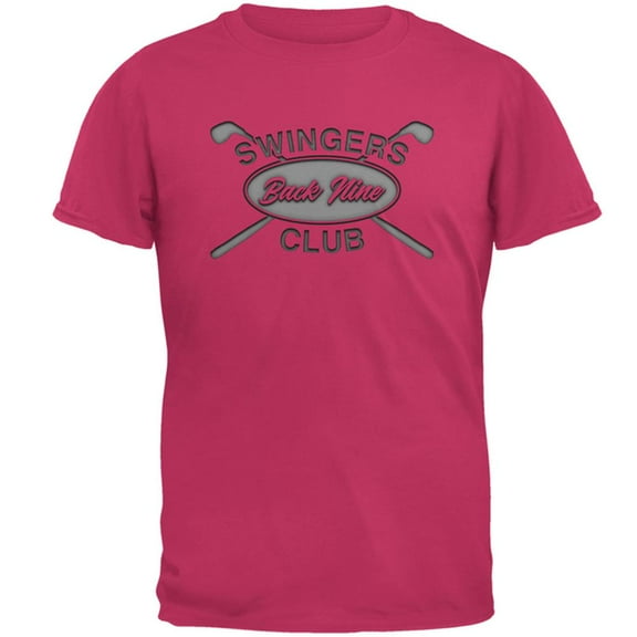 Back Nine Swingers Club Mens T Shirt Pink SM
