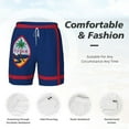 thumbnail image 3 of Men's Flag Of Guam Swim Trunks with Compression Liner Bathing Suit Swimwear, 3 of 6