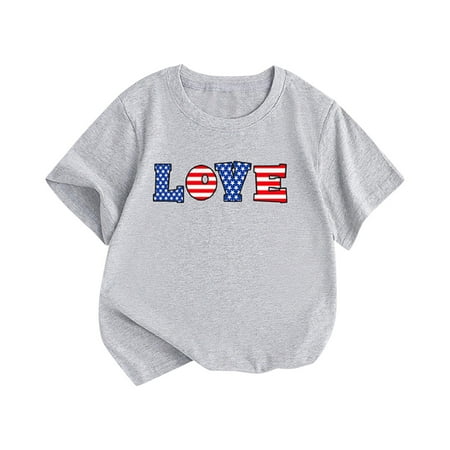 

Summer Toddler Boys Girls Short Sleeve Independence Day Letter Prints T Shirt Tops 24 Month Girl Shirts Toddler Girl Long Sleeve T Shirts Girl Clothes Size 24 Months Little Girls Crop Top Junior