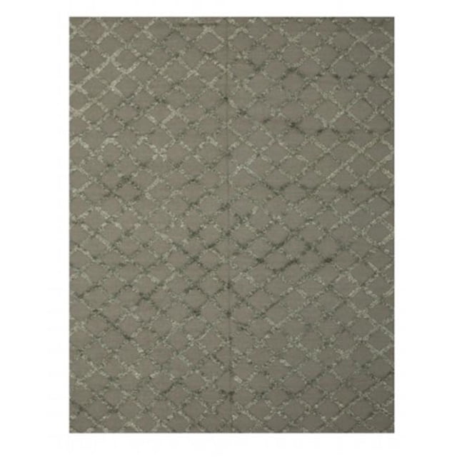 EORC T141DG9X12 9 x 12 ft. Hand Woven Wool & Viscose Marakesh Transitional Trellis Rug, Grey - Rectangle